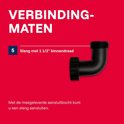 Vuilwaterpomp – Dompelpomp – Waterpomp – Drainagepomp – Noodpomp – Uitschuifbare Pompvoet – Vlakke Aanzuiging 1 Mm – 800 W – 20.000 L/uur – Max. Opvoerhoogte 8 M