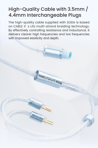 Bedrade In-Ear Hoofdtelefoon – Oordopjes – Oortjes – In-Ear Monitor – IEM – Transparant – Hybride 1DD+4BA Drivers – 3,5 mm En 4,4 mm Stekkers