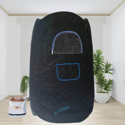 Sauna Tent Portable Sauna at Home Sauna Personal Residential Steam Sauna 220V 2L 1000W(1.5 Years Warranty) Black