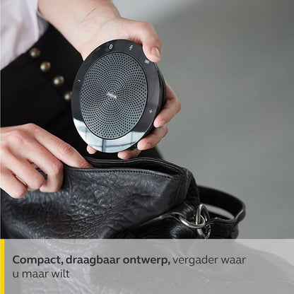Jabra Speak 410 Speakerphone – Unified Communications-geoptimaliseerde Draagbare Conferentiespeaker met USB – Plug-en-Play-verbinding met Computers