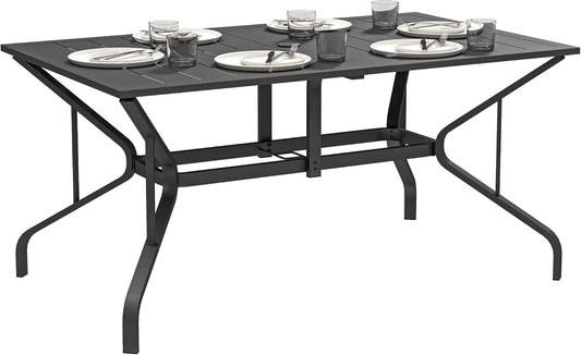 Tuintafel – Tuinmeubel – Balkonmeubel – Terrastafel – Buitenkeuken tafel – Ruim 150x90 cm – Weerbestendig verzinkt staal