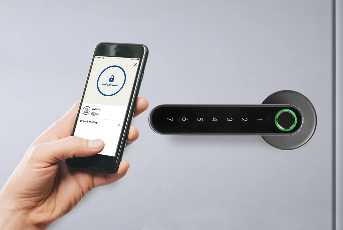 Smart Lock met Tiptoetsenbord en Slimme Functie - Vingerafdruklezer Bleutooth 4.0 (Zwart)