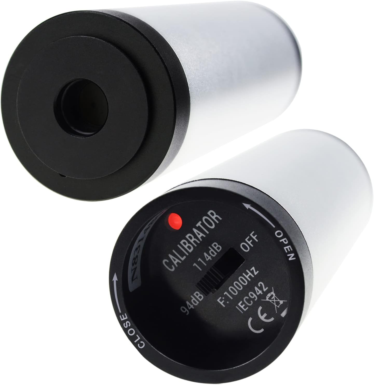 Akoestische Kalibrator – Geluidsniveaukalibrator – Geluidskalibrator – Kalibrator Voor Geluidsniveaumeter – Microfoonkalibrator – 94 dB En 114 dB Uitgangsniveaus – Voor 1" En 1/2" Microfoons