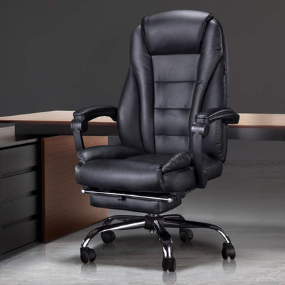 Bureaustoel – Draaistoel – Bureaustoel Ergonomisch – Fauteuil – Kantoorstoel – Verstelbare Zithoogte – 135° Kantelfunctie Met Voetensteun