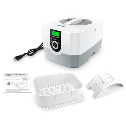LifeBasis Ultrasoon reinigingsapparaat, 42 kHz 1400 ml, brillenreinigingsapparaat, 70 W, bril, ultrasoon bad met led-display en 5 tijdinstellingen, voor optische zaken, sieradenzaken, tandartsen,
