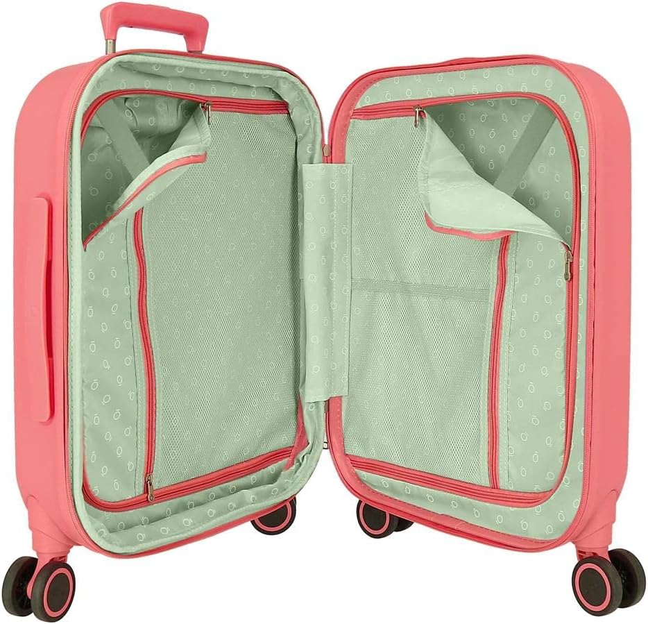Enso Ciao Bella ABS kinderbagage, TSA-sluiting, dubbele wielen, verschillende kleuren en maten, Roze, Eén maat, Koffer Set
