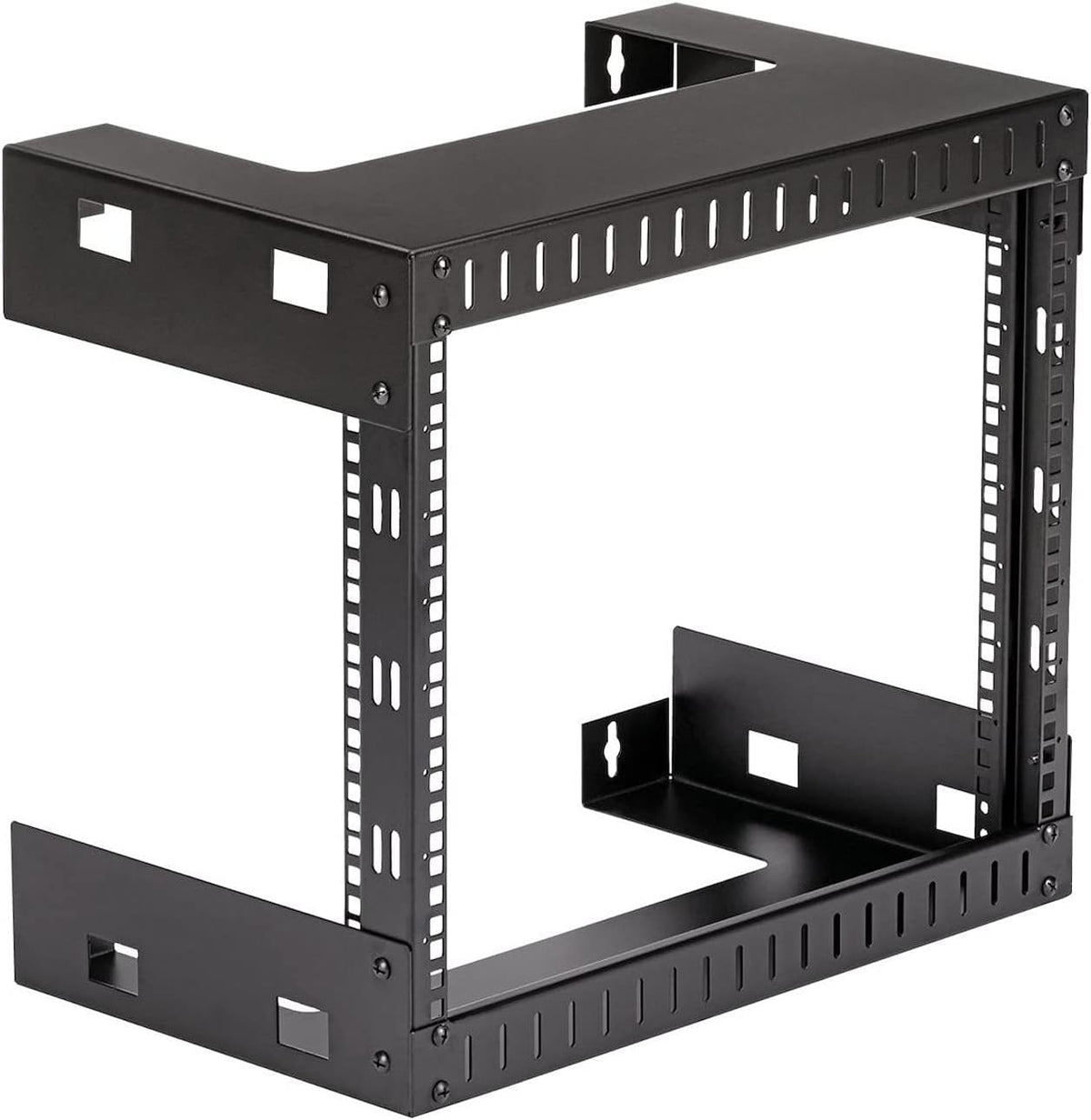 8U 2-Post Wandmonteerbaar Open Frame Rack – Server Rack, Netwerk Rack, Data Rack, Apparatuur Rack – 30 Cm Inbouwdiepte – SPCC Koudgewalst Staal, Belastbaar Tot 80 Kg