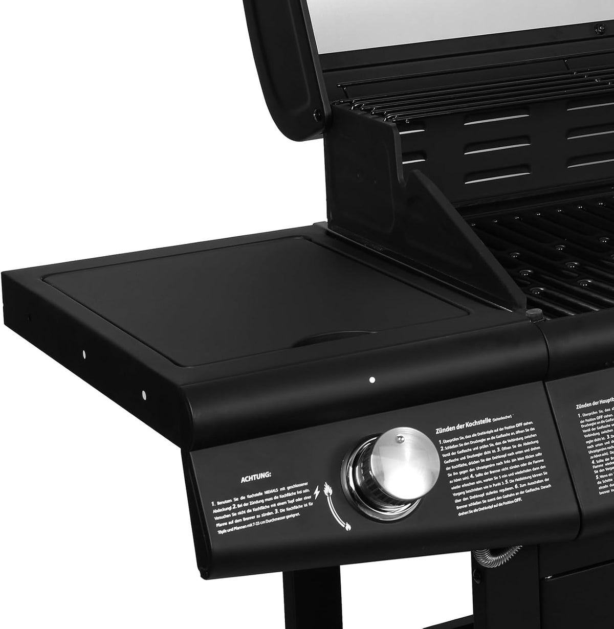 Taino Red 6+1 Gas Barbecue Grill Trolley Stainless Steel Burner Black Optional Accessories - QUORE