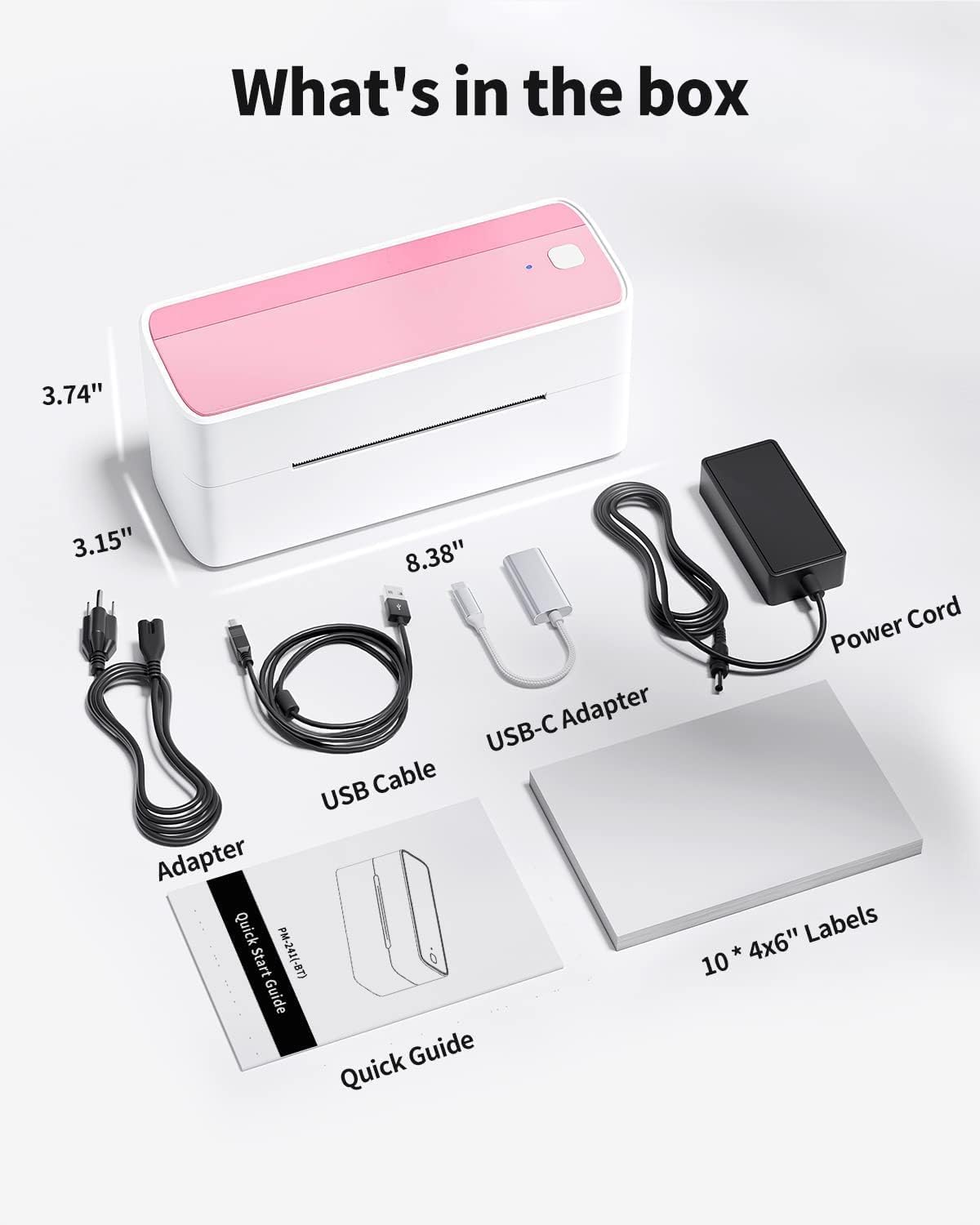 Phomemo Bluetooth thermische labelprinter voor verzendlabel, draadloze verzendlabelprinter, compatibel met iOS, Android, PAD en pc, veel gebruikt voor Amazon, Ebay, Shopify, TikTok, Etsy, USPS, FedEx,