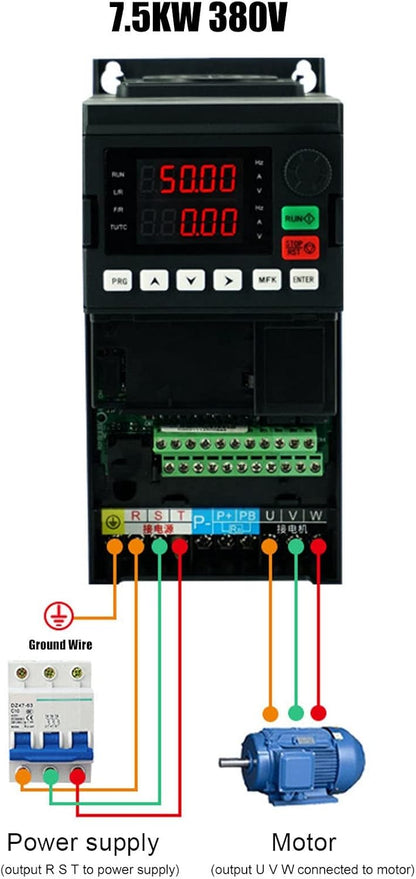 7.5KW Frequentieomvormer AC 3PH 380V Vector Frequentieomvormer Variabele Frequentieregelaar Aandrijfomvormer