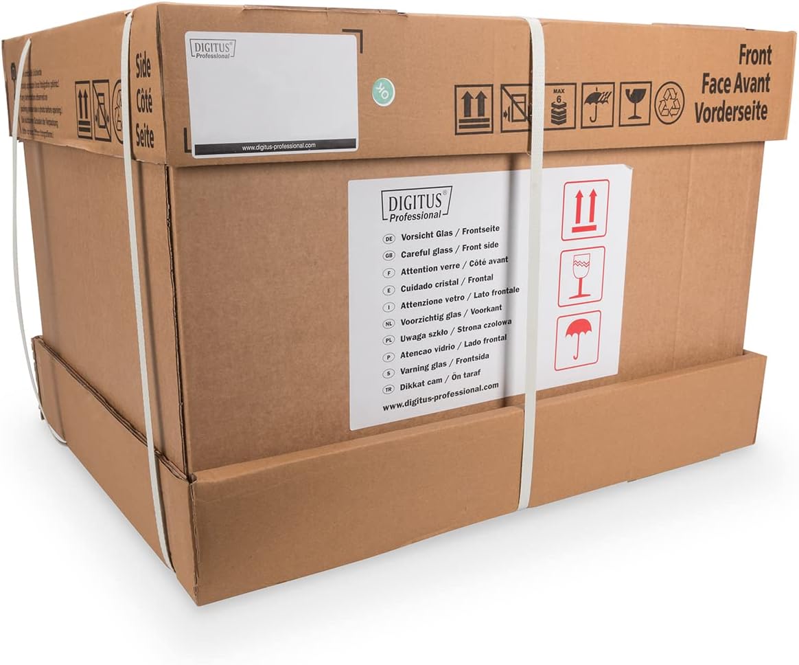 DIGITUS Netwerkkast - 19 inch rack - 7HE - Wandmontage - 450 mm diep - Draagvermogen 100 kg - Unique Serie - Grijs