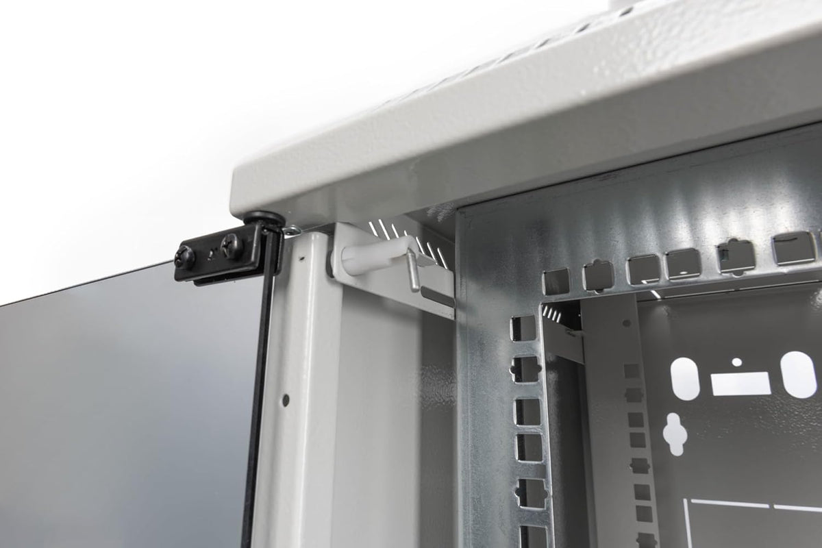 DIGITUS Netwerkkast 10“ / 19” - Wandmontage - 10 inch (10 HE horizontaal) of 19 inch (5 HE verticaal) - Grijs