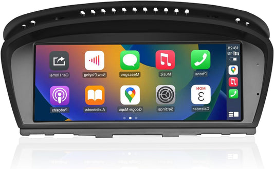 Road Top 8.8 Inch Car Radio, CarPlay/Android Car/Mirrorlink/GPS for BMW 3/5 Series with CCC System E60 E61 E90 E91 E92 (2005-2010 Year), Car Touch Screen Car Radio Receiver - QUORE