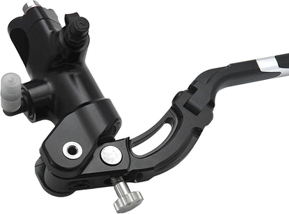Gesmede koppelingspomp 16 x 18 met zwart geanodiseerde pompbehuizing, hendel Revolution lang zilver (knop + inzet) voor Ducati Panigale V2 van 2021 tot 2022, CC 955