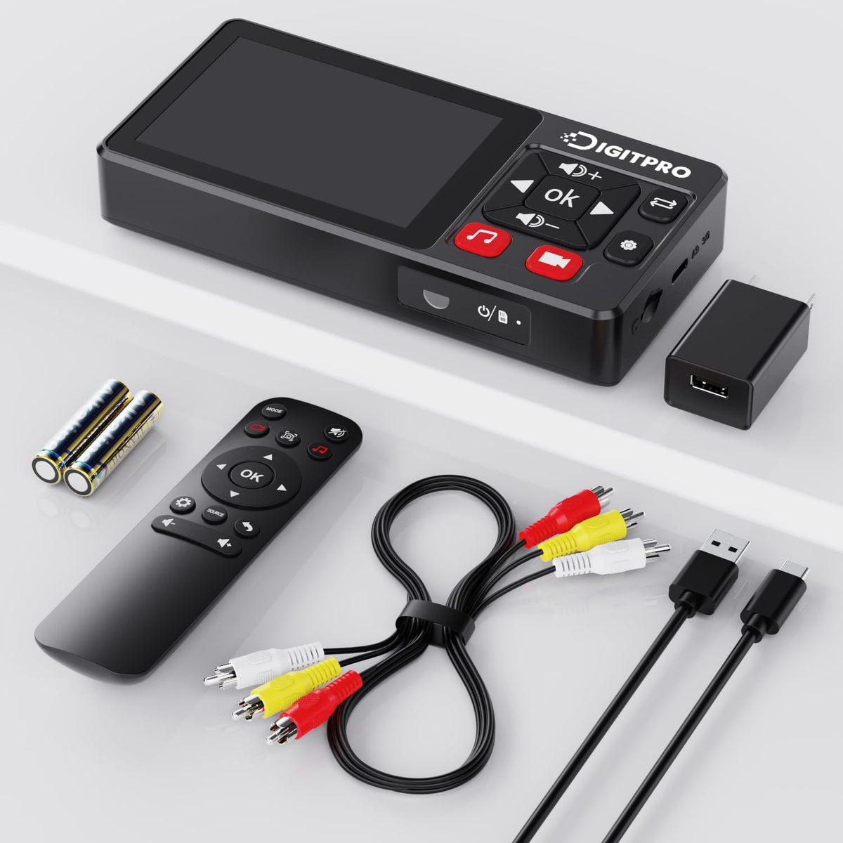 VHS naar digitale converter, HD VHS digitaliseren videorecorder met afstandsbediening, VHS Video Grabber Compatibel met Mini DV, DVD-speler, Blu Ray Player, Hi8, Camcorder, Cassette Tape, Gaming