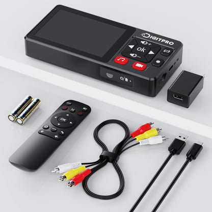 VHS naar digitale converter, HD VHS digitaliseren videorecorder met afstandsbediening, VHS Video Grabber Compatibel met Mini DV, DVD-speler, Blu Ray Player, Hi8, Camcorder, Cassette Tape, Gaming