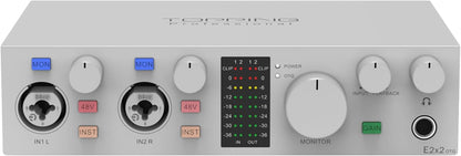 E2x2 OTG, USB-audio-interface met directe smartphone-aansluiting via OTG en SPDIF-uitgangsuitbreiding (wit)