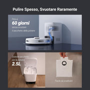 Robotstofzuiger - met Dweilfunctie - 4000Pa - 220 m² - All-in-One Station - 280ml Tank - Autonomie van 170min - LiDAR-Navigatie - App - Alexa - Wit