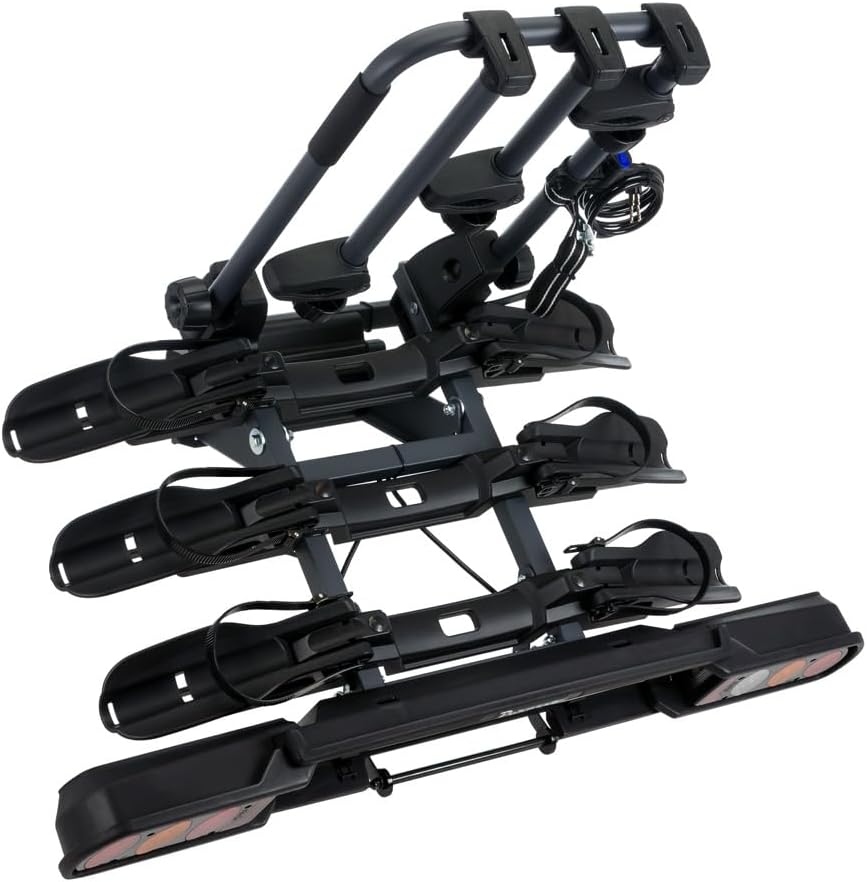 Peruzzo 708/3 Pure Instinct 3 Bicycle Carrier, Towbar, 3 Bikes, Black, 100 x 80 x 70 cm - QUORE