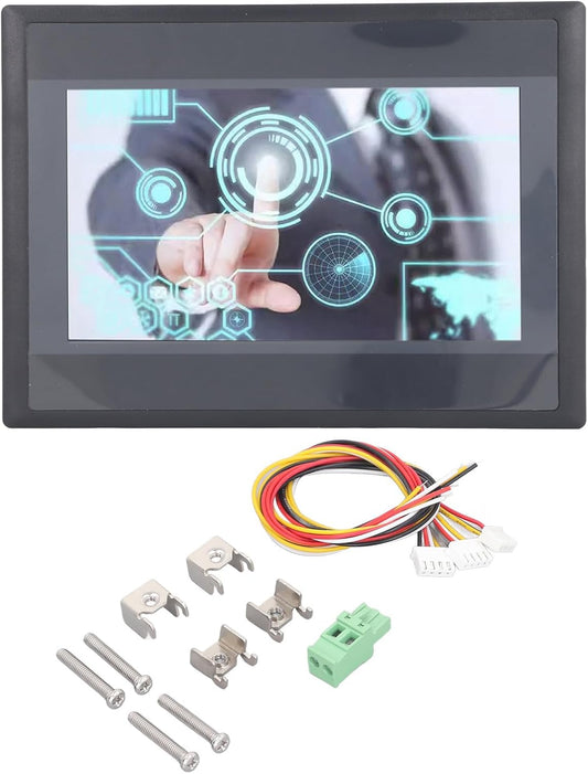PLC Touchscreen HMI-displaypaneel 7 Inch TFT LCD 800x480 IP65 ARM9-processor 12 Ingangen 8 Uitgangen Compatibel Met Standaard PLC-modellen