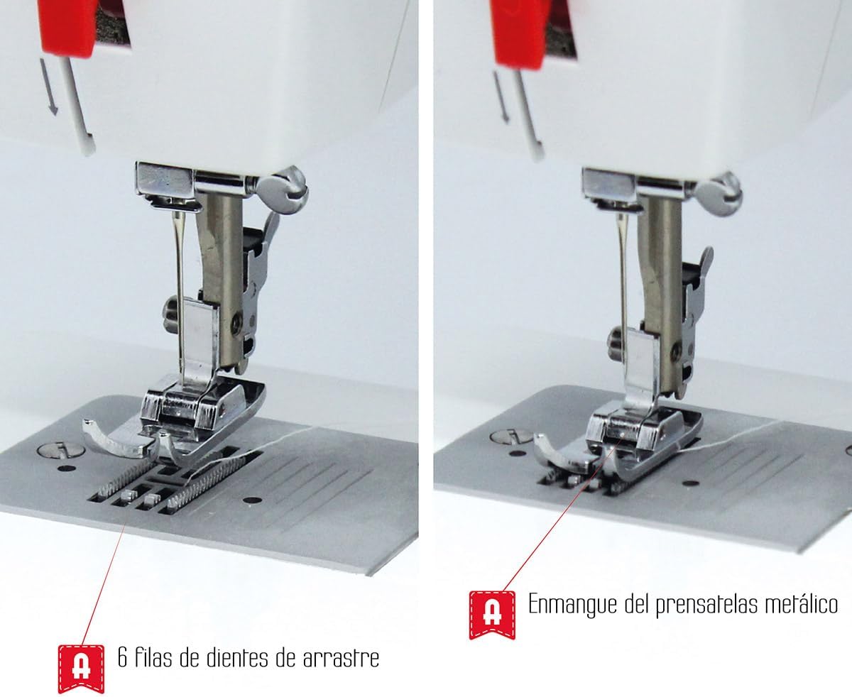 Naaimachine Wit – Stikmachine – Huishoudnaaimachine – Hobby Naaimachine – Jeans Naaimachine – 70 W Motor – 9 Steekontwerpen
