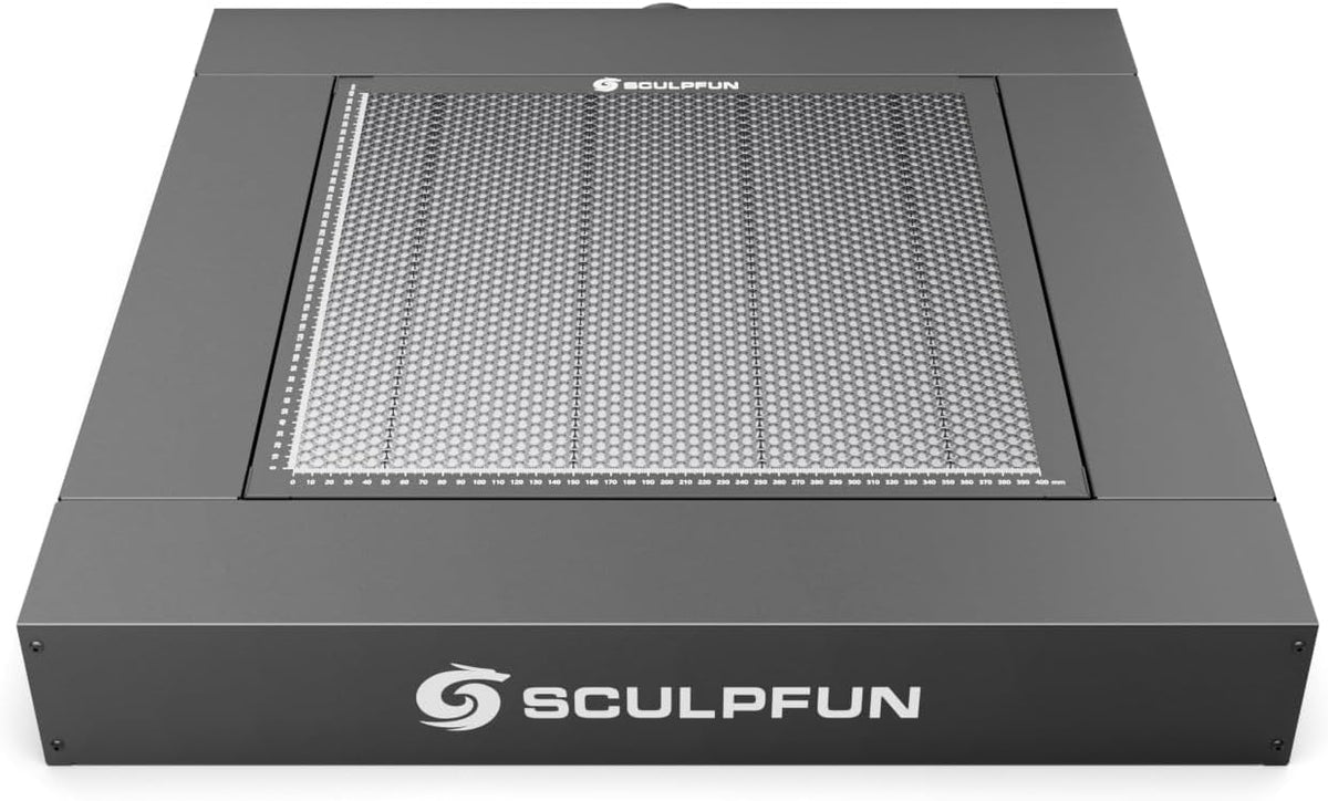 SCULPFUN H5 Lasersnijtafel met honingraatstructuur, 650 x 650 mm rookafzuiging en anti-ag-design voor S9, S10, S30 PRO Ultra SF A9, 40 W lasergraveermachine