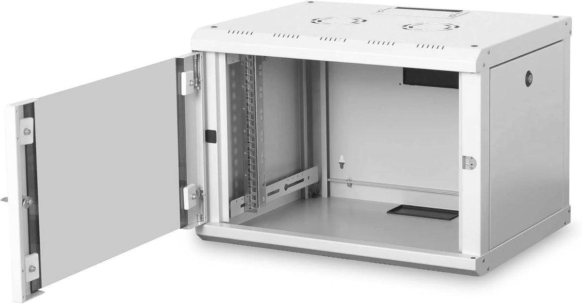 DIGITUS Netwerkkast - 19 inch rack - 7HE - Wandmontage - 450 mm diep - Draagvermogen 100 kg - Unique Serie - Grijs