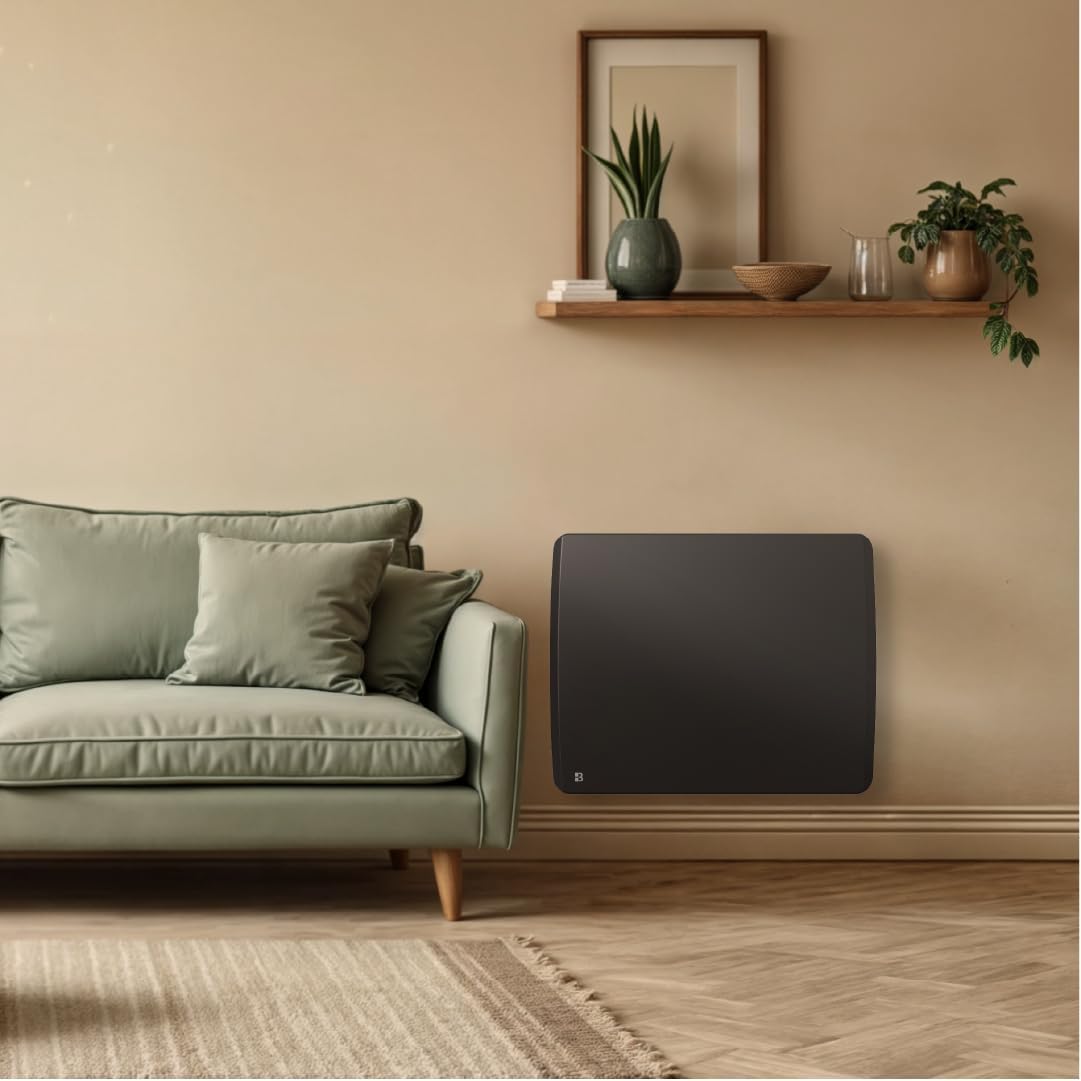BESTHERM - Bestherm ARIA 1000W Elektrische Verwarming, Keramische Droge Inertie Vaste Radiator, Zwart