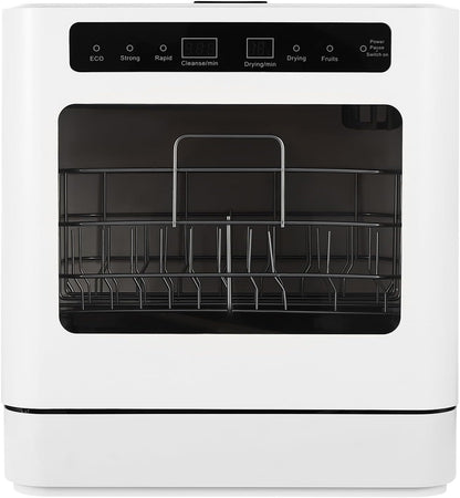 Dishwasher small table dishwasher freestanding camping mini dishwasher with/without water connection usable, 4 programs portable dishwasher for apartments, dormitories and motorhomes - QUORE