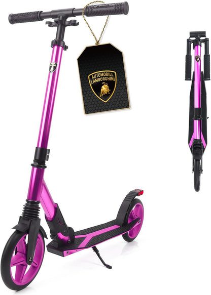 Lamborghini Kick Scooters voor kinderen van 8-12 jaar, premium kinderstep met opvouwbaar aluminium frame en verstelbaar stuur