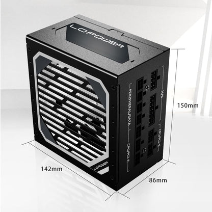 LC-POWER 1000W PC Voedingen Super Silent Modular Serie Volledig Modulair Kabelmanagement 80Plus Gold, LC1000M V3.0