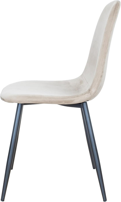 GARDENIA Becky Chairs, Steel, Beige, 4, Unit
