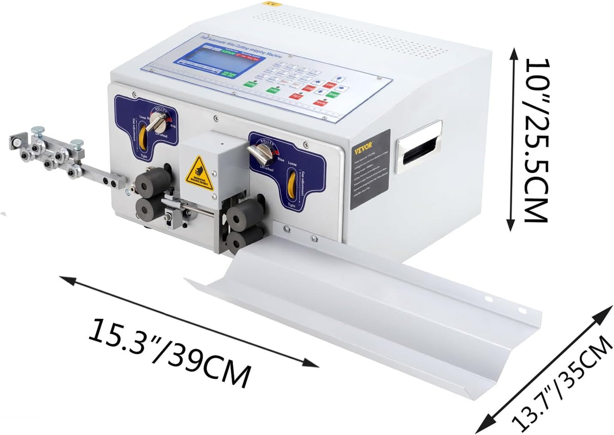 VEVOR Elektrische stripmachine, automatische stripmachine SWT508-JE Microcomputergestuurd LCD-display voor het verwerken van draden inclusief PVC/Teflon/siliconen kabels