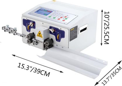 VEVOR Elektrische stripmachine, automatische stripmachine SWT508-JE Microcomputergestuurd LCD-display voor het verwerken van draden inclusief PVC/Teflon/siliconen kabels
