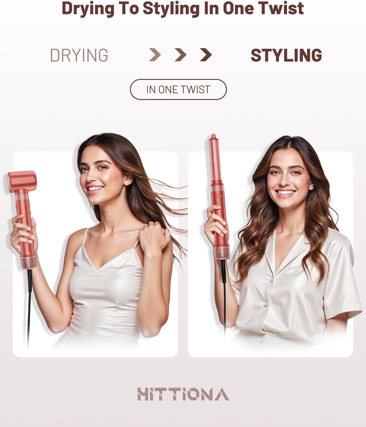 5-In-1 Air Styler – Föhnborstel – Krultang – Krulborstel – Volumeborstel – 110.000 Tpm Borstelloze Motor – 23 M/S Luchtstroom