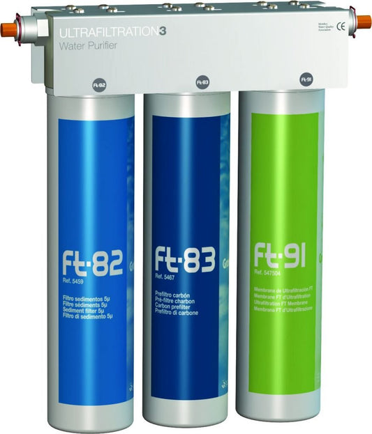 Waterfiltersysteem – Waterfilter, Filterset, Koolstoffilter, UF-Filter – Zonder Kraan – 4-Traps Filtratie – Inclusief Aansluitset