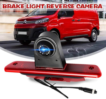 HD Derde dak remlicht camera remlicht parkeercamera achteruitrijcamera set nachtzicht camera + 4,3 inch monitor monitor vrachtwagen auto display voor Expert Dispatch Proace 07-16