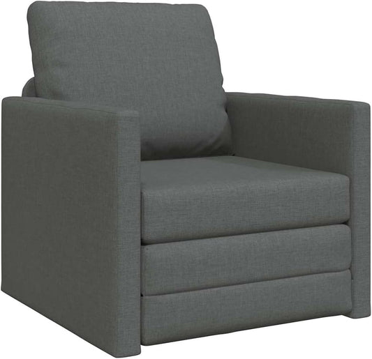 Gecheer Floor Sofa Bed 2-in-1 Dark Grey 74x77x81cm Fabric, Multifunctional Bed Day Bed Folding Sofa Bed for Living Room Student Bude and Small Apartments 4106622 - QUORE