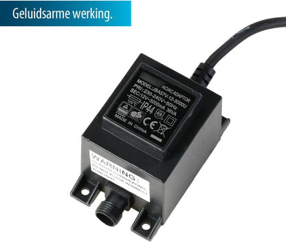 Vijverpomp – Fonteinpomp – Filterpomp – Waterpomp – Beeklooppomp – Laagspanning 12 Volt – 12.000 L/u Debiet – Automatische Droogloopbeveiliging – 5,5 Meter Opvoerhoogte – 90 Watt