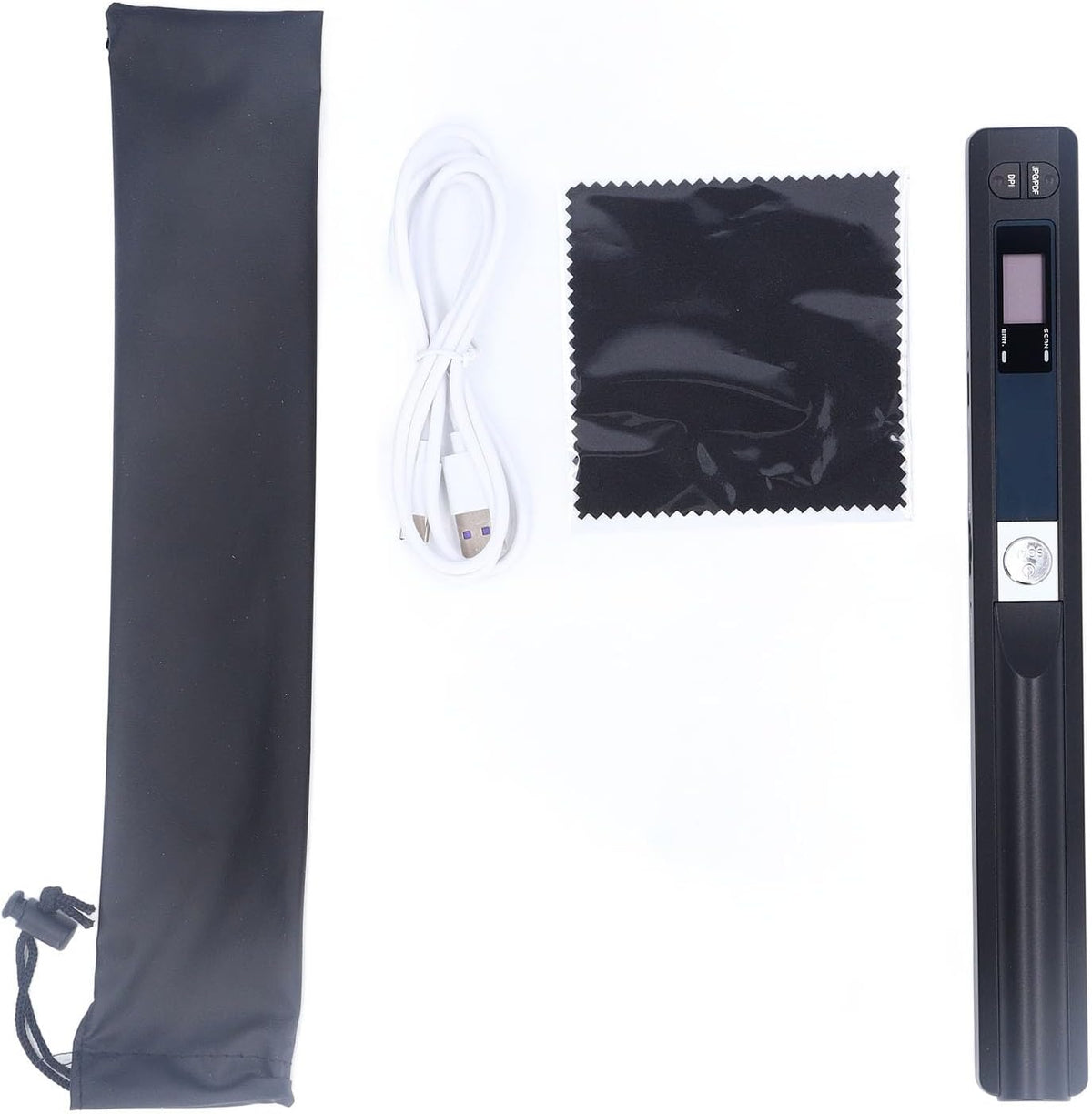 Draagbare Scanner, Handscanner voor A4-documenten/foto/foto's/bon, 900DPI Mobiele Handscanner in Kleur, PDF/JPG-formaat, USB 2.0, Wanddocumentscanner, 8,27 Inch (BLACK)