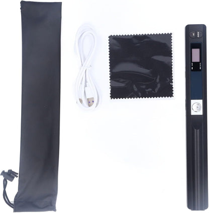Draagbare Scanner, Handscanner voor A4-documenten/foto/foto's/bon, 900DPI Mobiele Handscanner in Kleur, PDF/JPG-formaat, USB 2.0, Wanddocumentscanner, 8,27 Inch (BLACK)