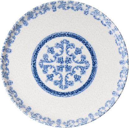 27-delige dinerset, 100% porselein, blauw en wit, inclusief serviesborden, kommen, dessertborden, vaatwasser- en magnetronbestendig, elegante eetervaring