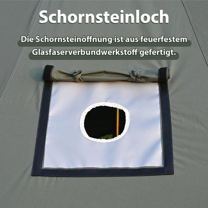Klokkentent met ovengat, katoen, glampingtent, ruime yurt voor gezinnen, campingtent, familietent, tipi-tent, piramidetent voor groepen, outdoor, camping
