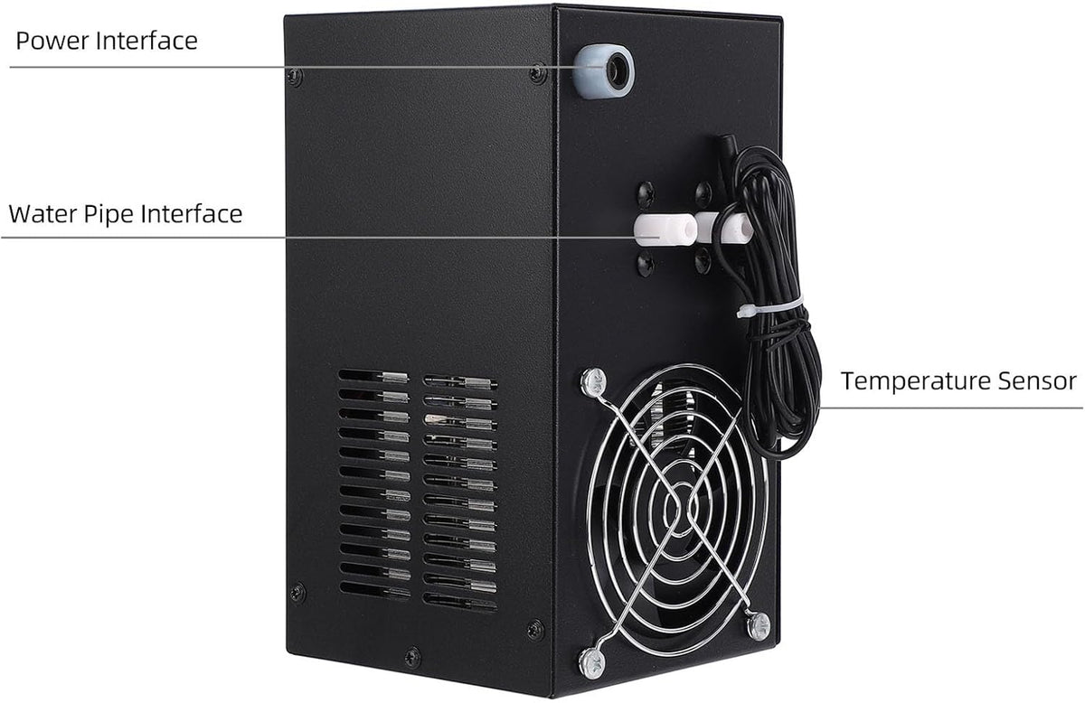 Aquarium Waterkoeler EU Stekker – Aquariumkoeler, Waterkoeler, Chiller, Koelmachine – Voor Tot 35L – 120W Vermogen, Digitaal Display
