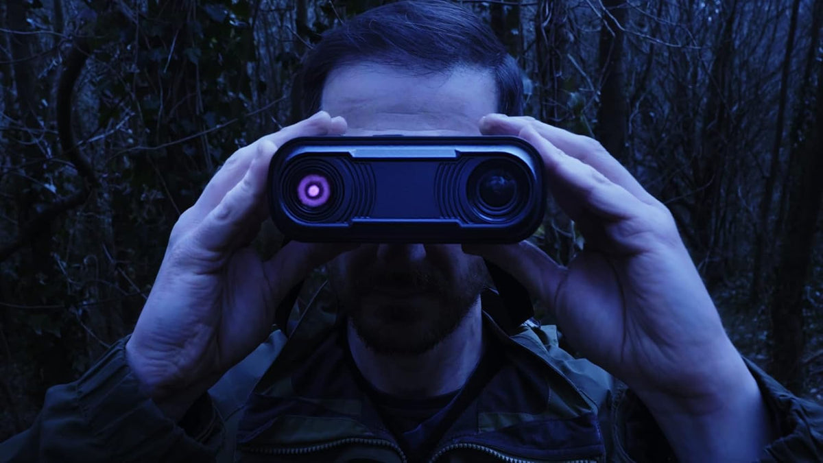 Nightfox Whisker nachtzichtapparaat met camera, instelbare 1-10x optische zoom, 275 m bereik, HD-opnamefunctie, oplaadbaar via USB, 32 GB geheugen, digitale verrekijker met nachtzicht