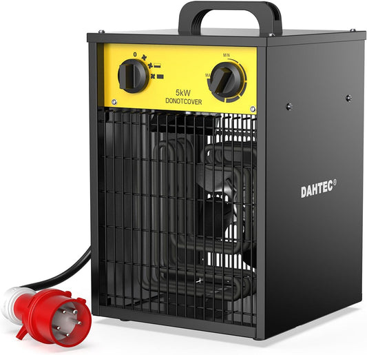 Elektrische Ventilatorverwarmer – Kachel – Verwarming – Heater – Hittekanon – 5000W Krachtige Warmte – Stalen Behuizing Met Veiligheidsfuncties