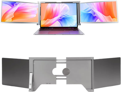 Dual Extender Screen, Laptop Screen Extender, Triple Display Laptop Monitor Extender, with Retractable Stand for 15-17 Inch Laptops(S400) - QUORE