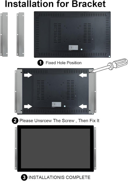 VSDISPLAY Industriële touchscreen Full HD 21,5 inch, 1920 × 1080, 300 nits, IP65 front, 10-punts touchscreen