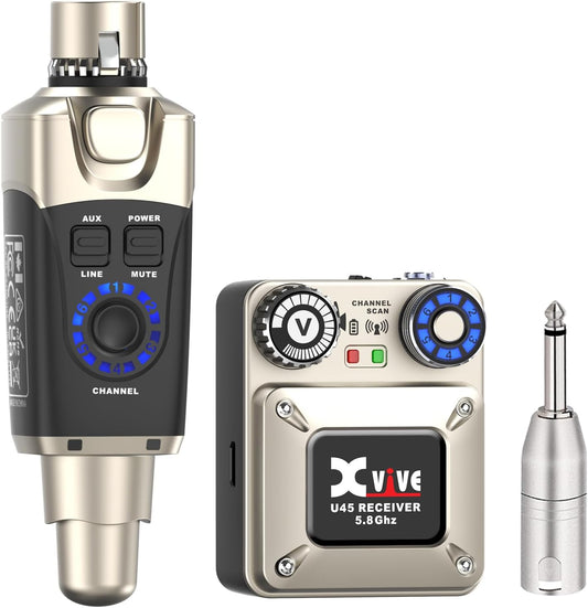 Xvive U45 Draadloos in-ear monitorsysteem met 5.8GHz zender en ontvanger