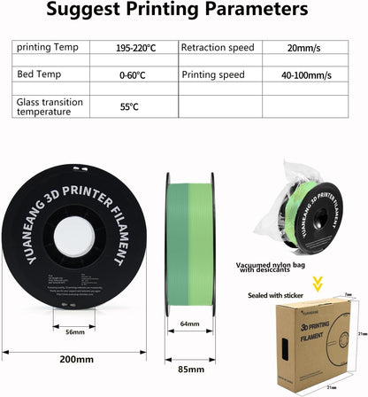 Silk Rainbow PLA 3D-printerfilament, 10 kg, 1,75 mm snelle kleurverandering 3D-printmateriaal, veelkleurig PLA 10 kg spoel, gradiënt filamentbundel voor de meeste FDM 3D-printers